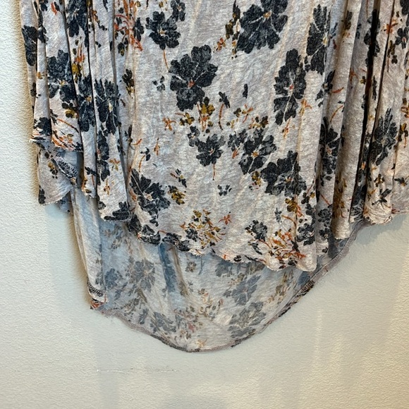 Free People Floral Draped Open Back Tank Size Medium - Picture 5 of 9